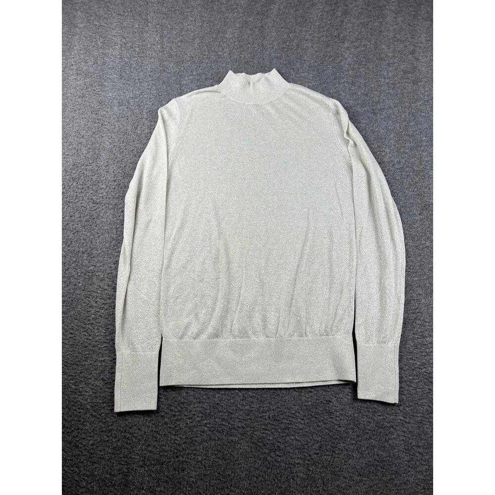 LOFT Women's Silver Turtleneck Sweater Size Small
